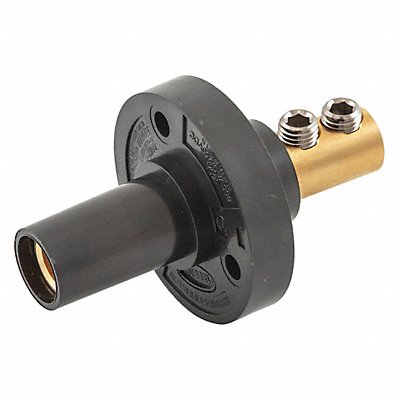 HUBBELL HBL15FRBK Receptacle Male Black Taper Nose
