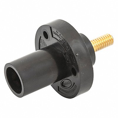 HUBBELL HBL15MRSBK Receptacle Single Pin Male Blk Taper