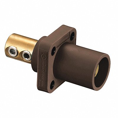 HUBBELL HBLMRBN Receptacle Brwn Male 4-4/0 Double Set