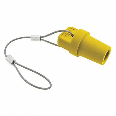 HUBBELL HBLMCAPY Single Pole Connector Cover Male Yellow