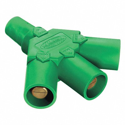 HUBBELL HBLF3MGN Triple Connector 600VAC/250VDC Grn Taper