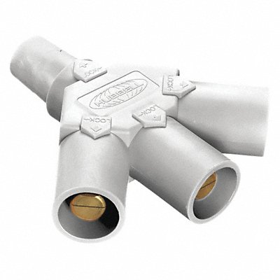 HUBBELL HBLF3MW Triple Connector 600VAC/250VDC Wht Taper