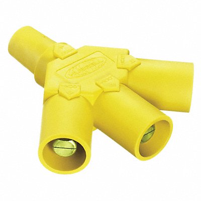 HUBBELL HBLF3MY Triple Connector 600VAC/250VDC Yellow
