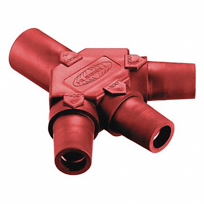 HUBBELL HBLM3FR Triple Connctr Red Taper Nose Ser 16