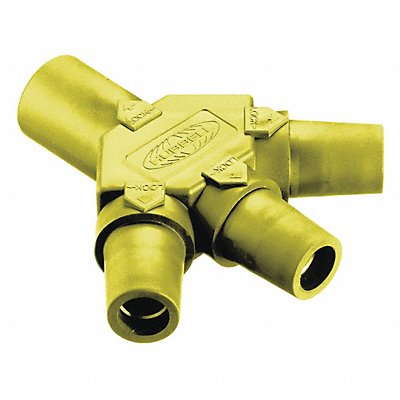 HUBBELL HBLM3FY Triple Connctr Male-Female-Female-Female