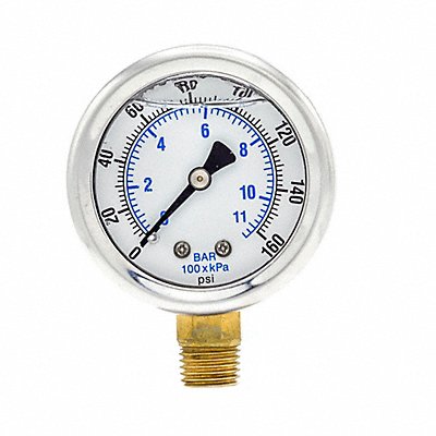 PIC GAUGES 201L204F Pressure Gauge 1/4 in NPT 2 in