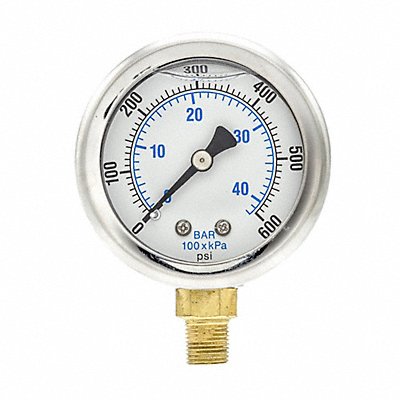 PIC GAUGES 201L208K Pressure Gauge 1/8 in NPT 2 in