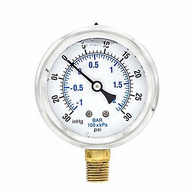 PIC GAUGES PRO201L254CC Compound Gauge 1/4 in NPT 2-1/2 in
