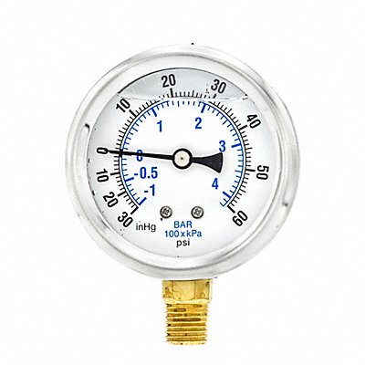 PIC GAUGES PRO201L254CD Compound Gauge 1/4 in NPT 2-1/2 in