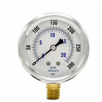 PIC GAUGES PRO201L254H Pressure Gauge 1/4 in NPT 2-1/2 in