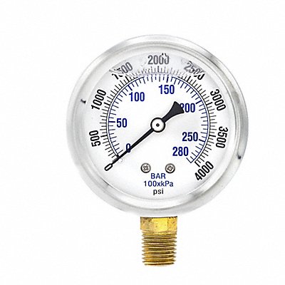 PIC GAUGES PRO201L254Q Pressure Gauge 1/4 in NPT 2-1/2 in