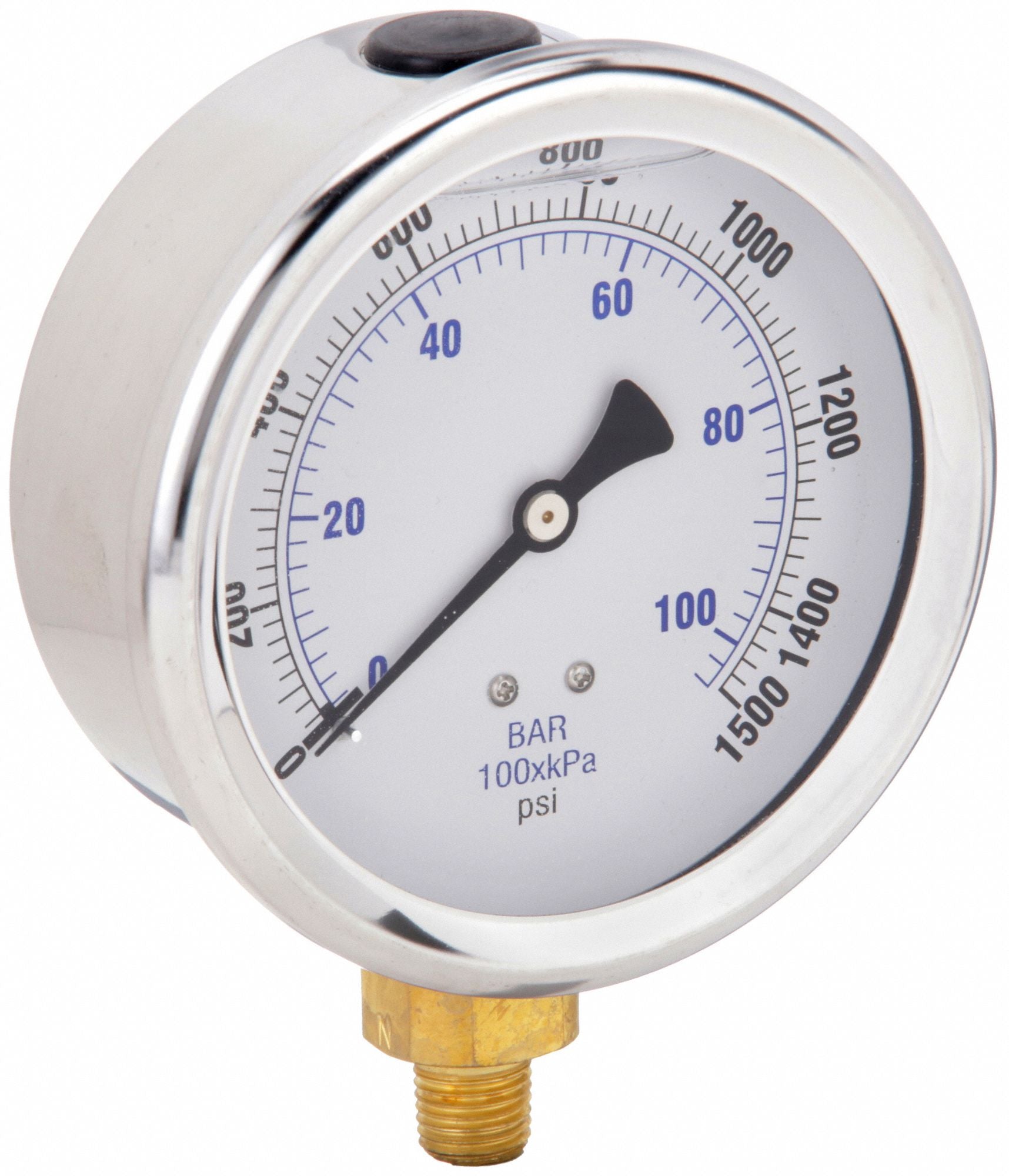 PIC GAUGES 201L404N H8400 Pressure Gauge Liquid 4 in 1500 psi
