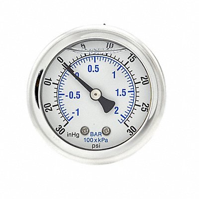 PIC GAUGES 202L204CC Compound Gauge 1/4 in NPT 2 in