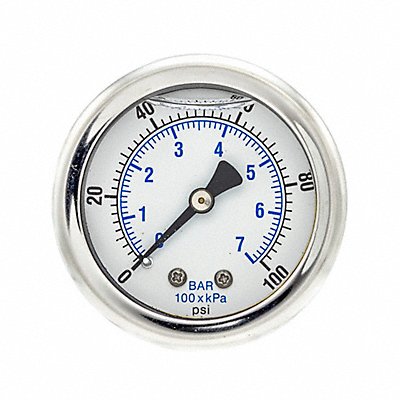 PIC GAUGES 202L204E Pressure Gauge 1/4 in NPT 2 in