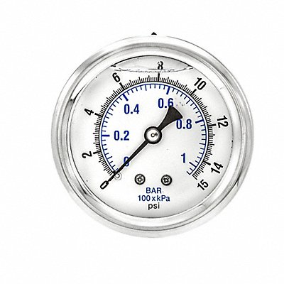 PIC GAUGES PRO202L254B Pressure Gauge 1/4 in NPT 2-1/2 in