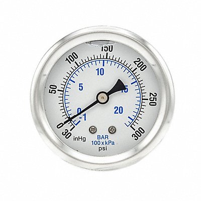 PIC GAUGES PRO202L254CH Compound Gauge 1/4 in NPT 2-1/2 in