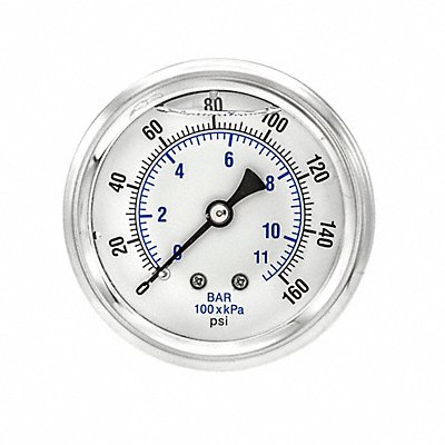 PIC GAUGES PRO202L254F Pressure Gauge 1/4 in NPT 2-1/2 in