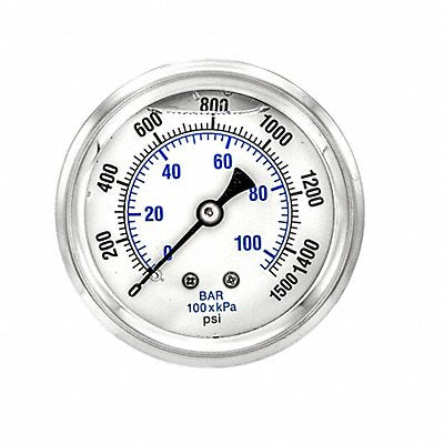 PIC GAUGES PRO202L254N Pressure Gauge 1/4 in NPT 2-1/2 in