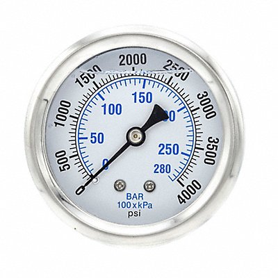 PIC GAUGES PRO202L254Q Pressure Gauge 1/4 in NPT 2-1/2 in