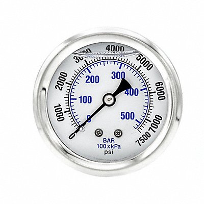 PIC GAUGES PRO202L254T Pressure Gauge 1/4 in NPT 2-1/2 in
