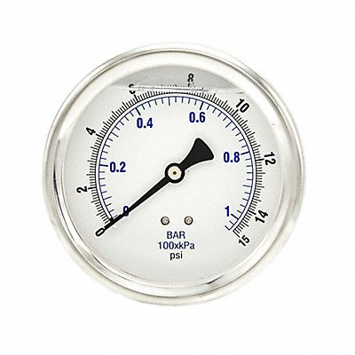 PIC GAUGES 202L404B Pressure Gauge 1/4 in NPT 4 in