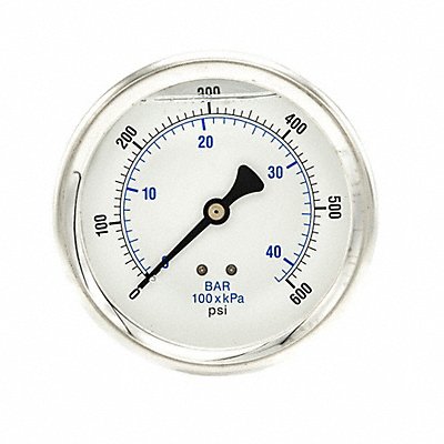 PIC GAUGES 202L404K Pressure Gauge 1/4 in NPT 4 in