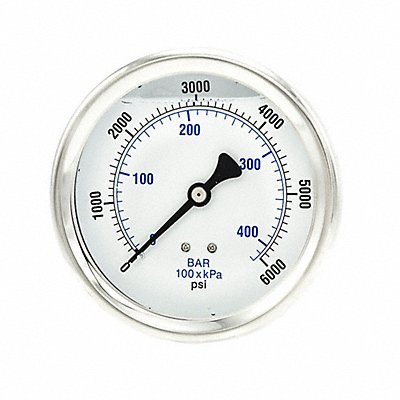 PIC GAUGES 202L404S Pressure Gauge 1/4 in NPT 4 in