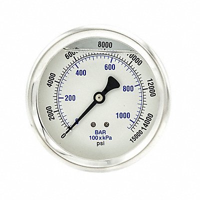 PIC GAUGES 202L404V Pressure Gauge 1/4 in NPT 4 in