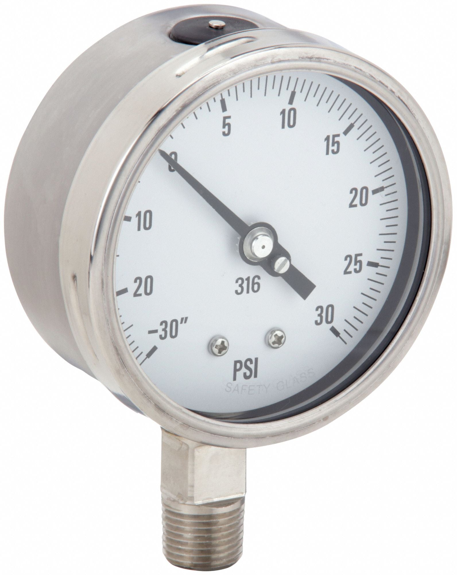 PIC GAUGES PRO311D402CC H8410 Compound Gauge Heavy Duty 4In 30/0/30psi