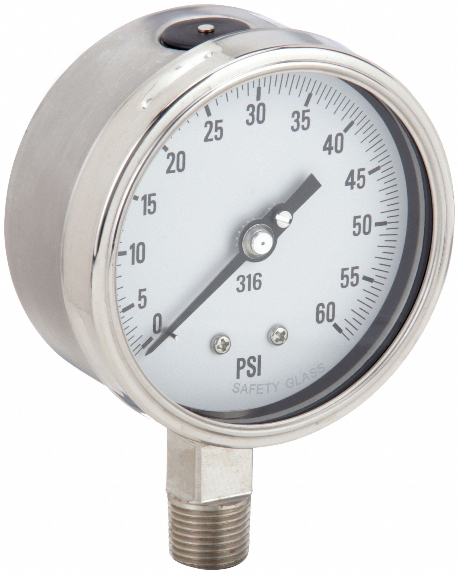 PIC GAUGES PRO311D402D H8410 Pressure Gauge Heavy Duty 4 in 60 psi