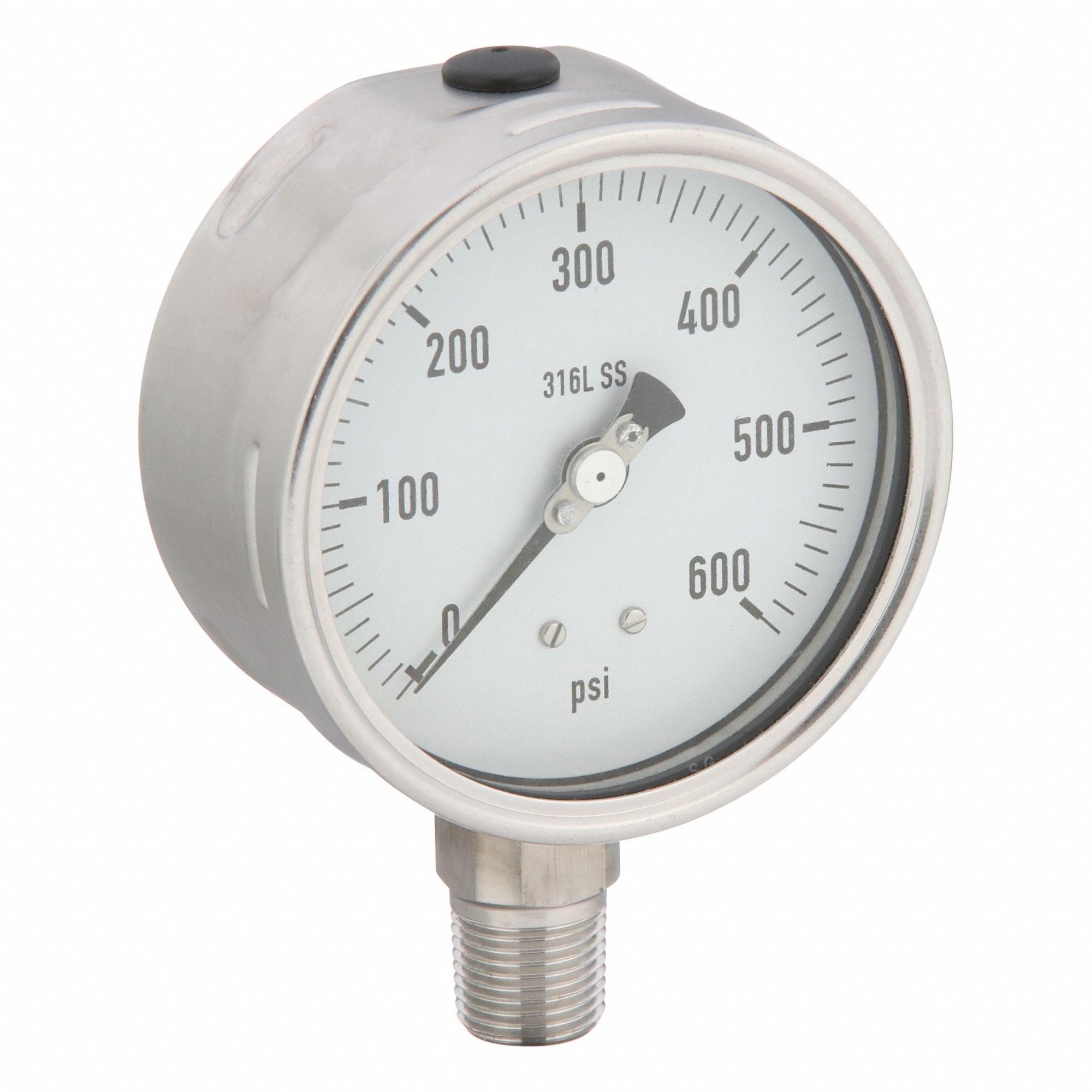 PIC GAUGES PRO311D402K H8410 Pressure Gauge Heavy Duty 4 in 600 psi