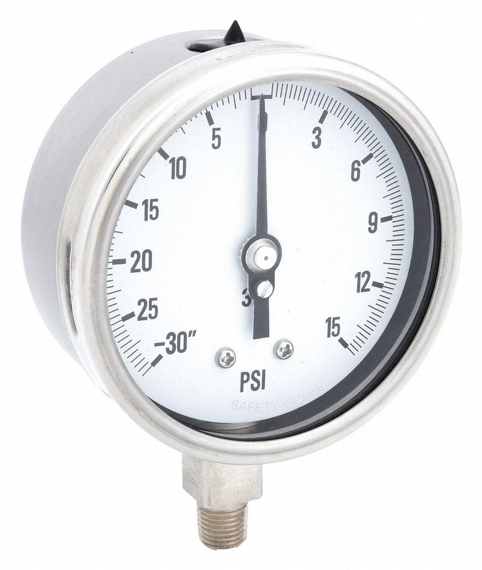 PIC GAUGES PRO311D404CB H8415 Compound Gauge Heavy Duty 4 in 30/15