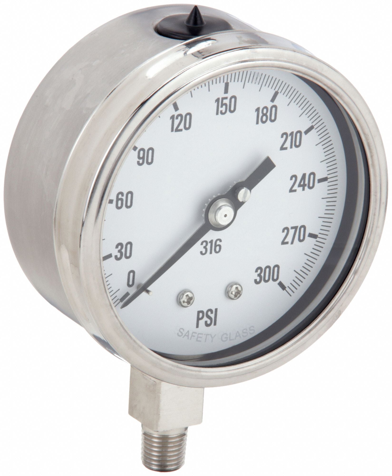 PIC GAUGES PRO311D404H H8415 Pressure Gauge Heavy Duty 4 in 300 psi
