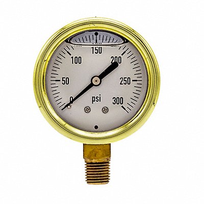 PIC GAUGES 601L254H Pressure Gauge 1/4 in NPT 2-1/2 in