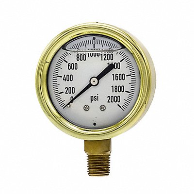 PIC GAUGES 601L254O Pressure Gauge 1/4 in NPT 2-1/2 in