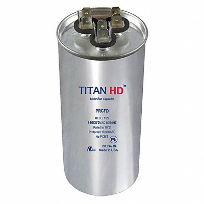 TITAN HD PRCFD605A Dual Run Capacitor 60/5 MFD 3 13/32 H