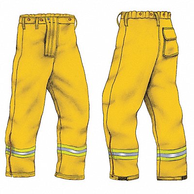VERIDIAN TWLDD2900041YYYXXL Wildland Trouser Nomex Yellow 2XL