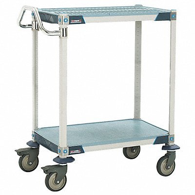 METRO MXUC2436G25 Utility Cart Microban 41x24x39 2 Shelf