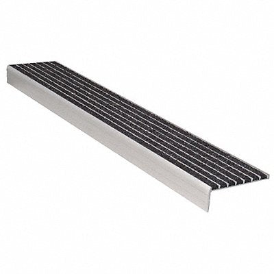 WOOSTER 142BLA4 Stair Nosing Black 48in W Extruded Aluminium