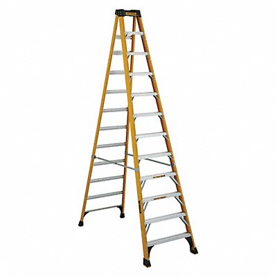 DEWALT DXL341012 Stepladder Fiberglass 12 ft H 375 lb.Cap