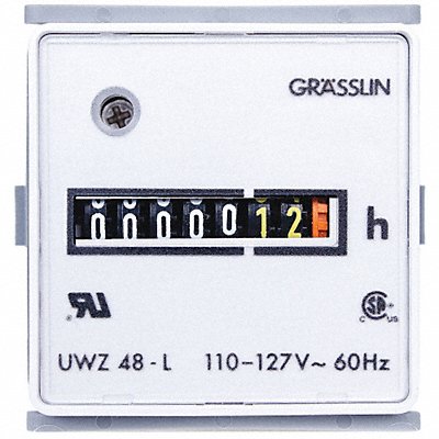 INTERMATIC UWZ48E24U Hour Meter 24VAC 60 Hz Plastic Square