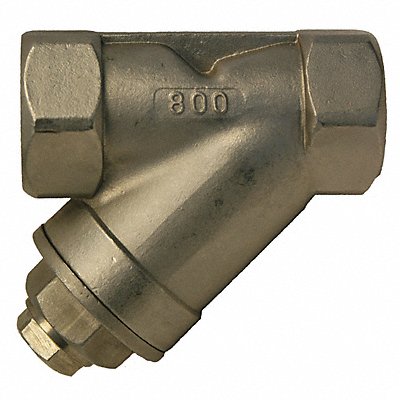 MIDWEST CONTROL GYSS100 Y Strainer 3 1/4 H 7 mesh SS