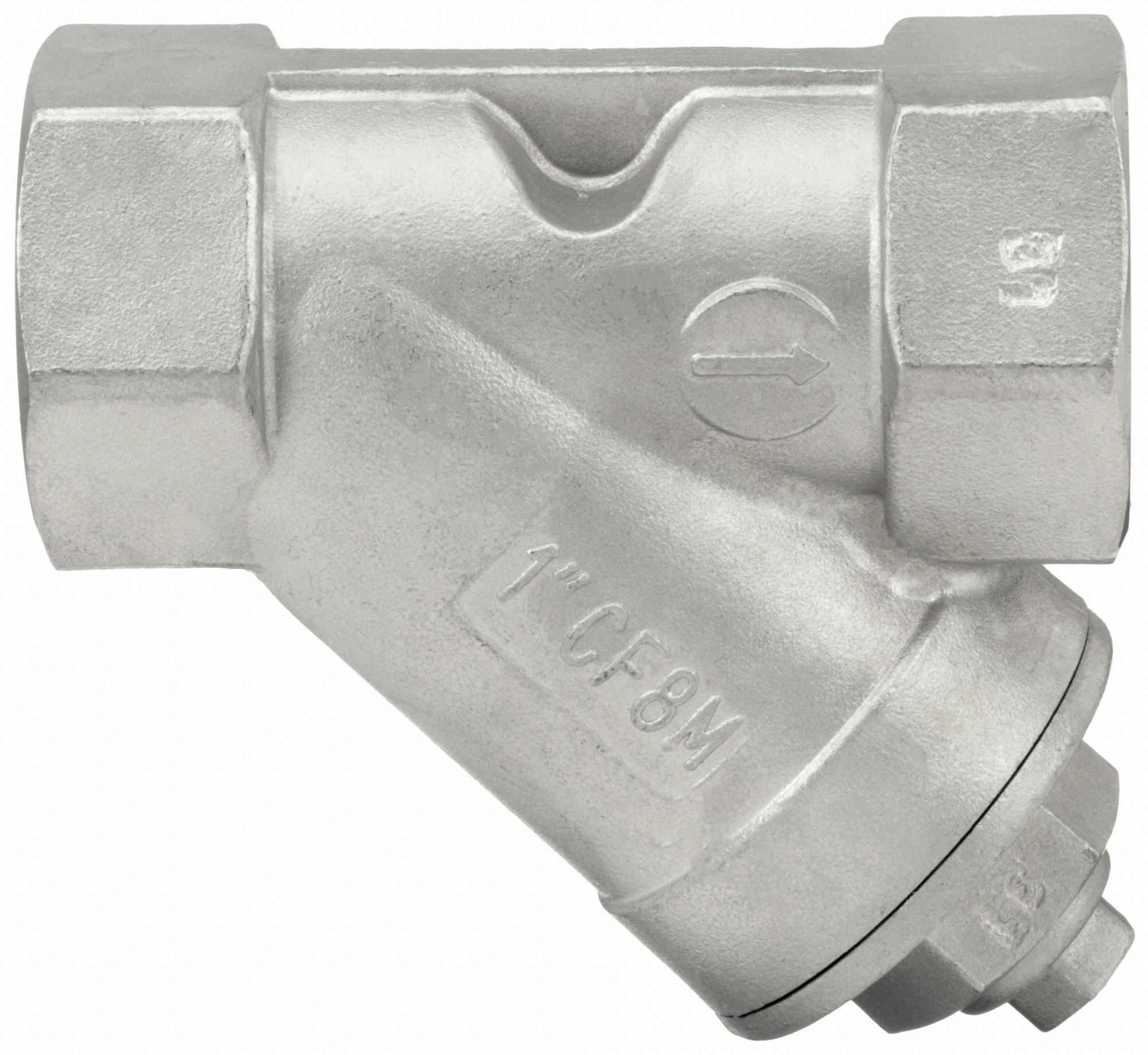 MIDWEST CONTROL GYSS38 Y Strainer 2 1/4 H 20 mesh SS