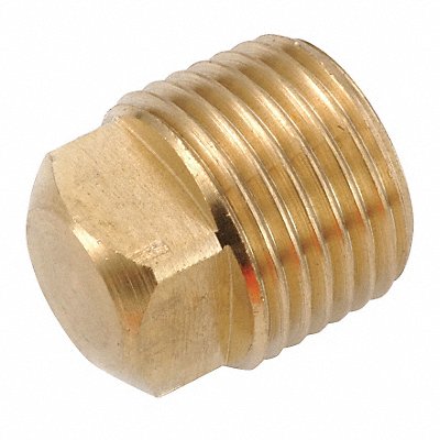 ANDERSON METALS 70610906 Square Head Plug Brass 3/8 in MNPT