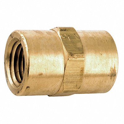 ANDERSON METALS 70630304 Coupling Brass 1/4 in Pipe Size FNPT