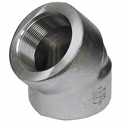 GRAINGER 1500300318 45 Elbow 316/316L SS 3/4 in FNPT