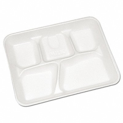 PACTIV YTH10500SGBX Disp Cafeteria Tray WH 8 1/4 in W PK500