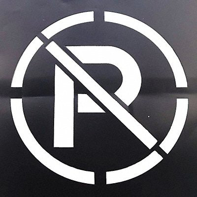 GRAINGER 20Y543 No Parking Symbol stencil