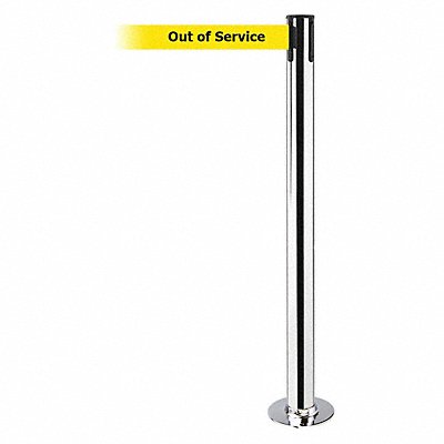 TENSABARRIER 889F3P3PSTDNOYEXC Fixed Barrier Post with Belt 7-1/2 ft L