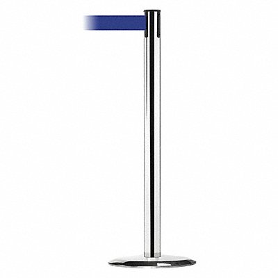 TENSABARRIER 889U1P1PSTDNOL5XC Barrier Post with Belt Metal 7-1/2 ft L